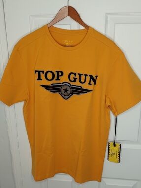 Top Gun Men's Yellow Logo Tee